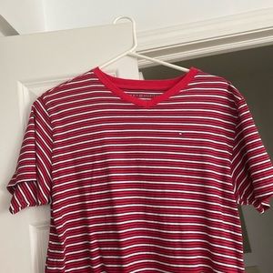 Red and white Tommy Hilfiger Shirt